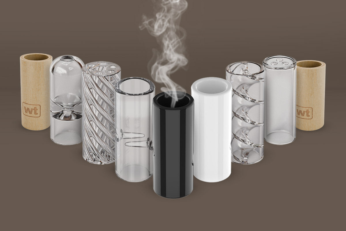 Assorted glass filter tips for prerolls in different sizes and styles