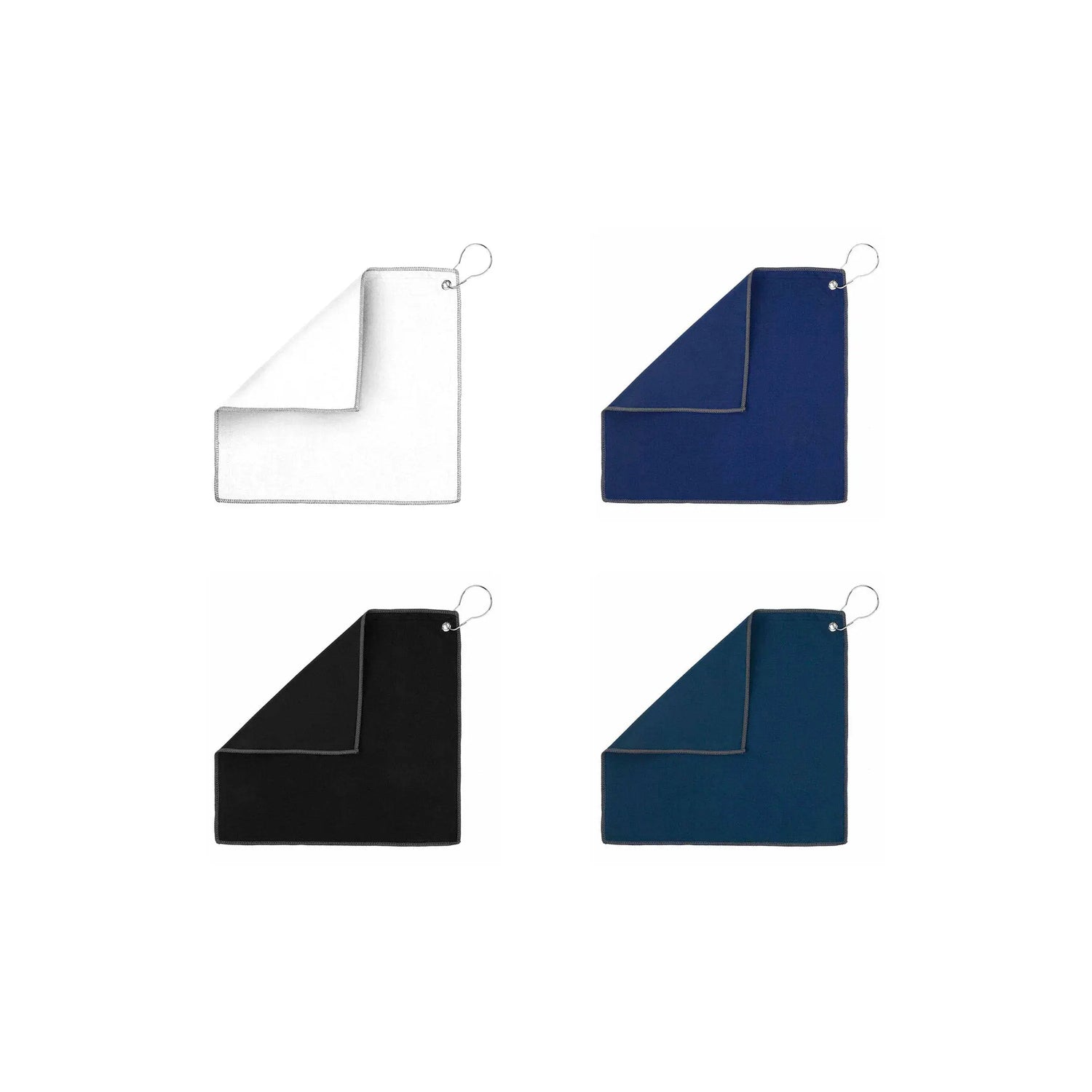 Custom 12" Recycled Golf Towel with Carabiner HiStandards