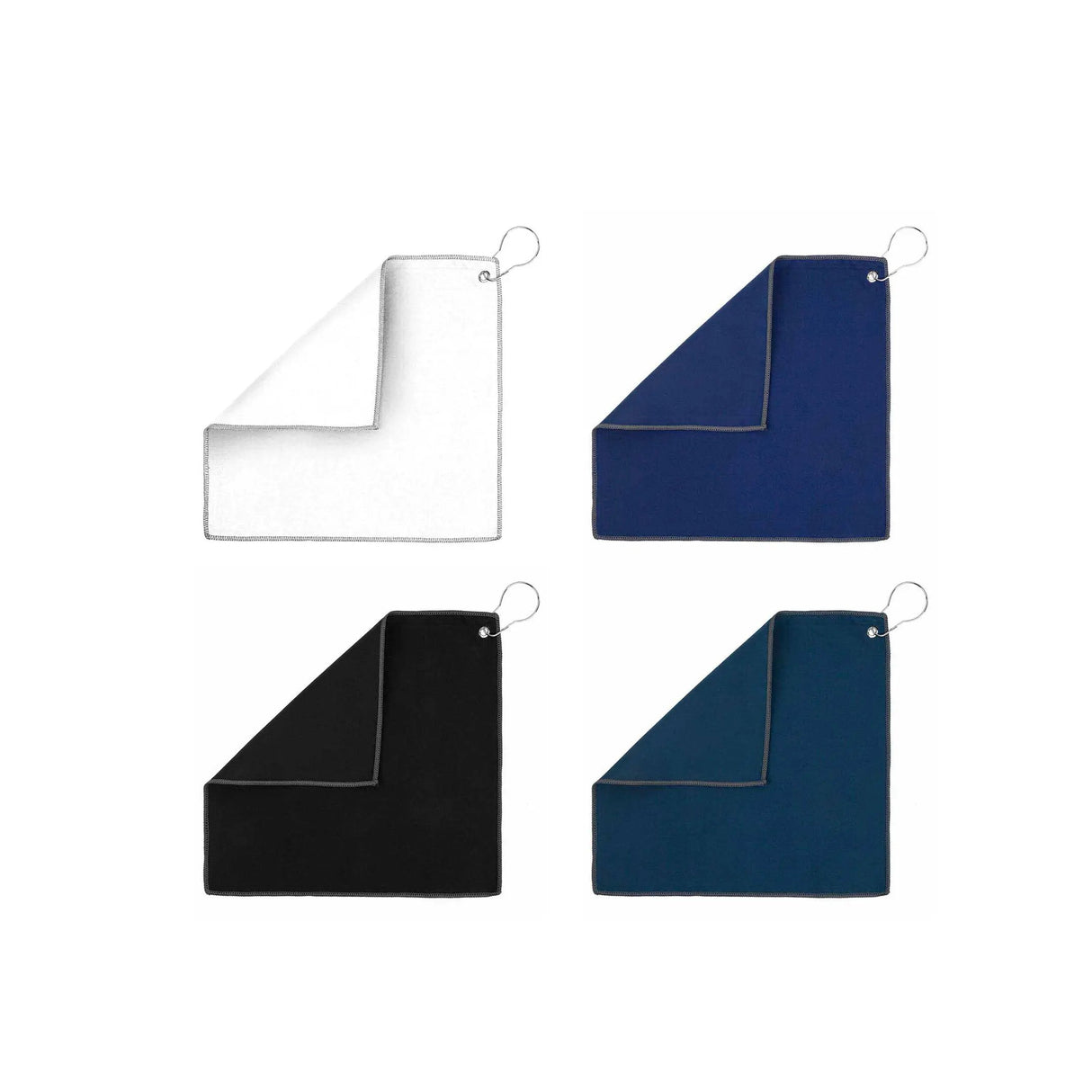 Custom 12" Recycled Golf Towel with Carabiner HiStandards