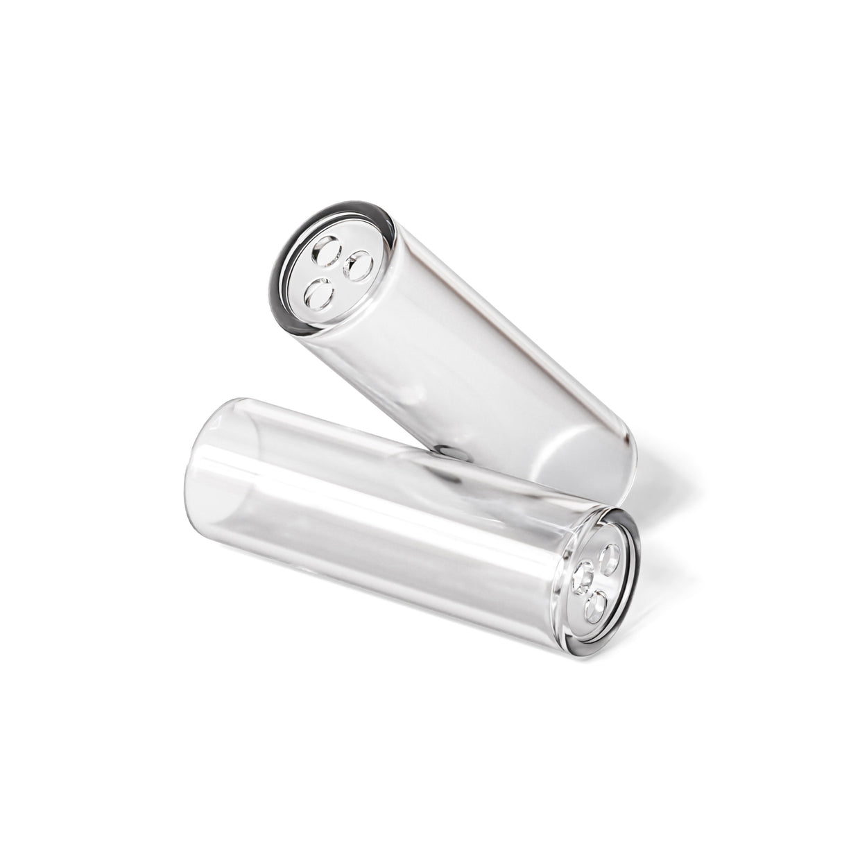 10mm Vented Round Glass Filter Tips - Clear