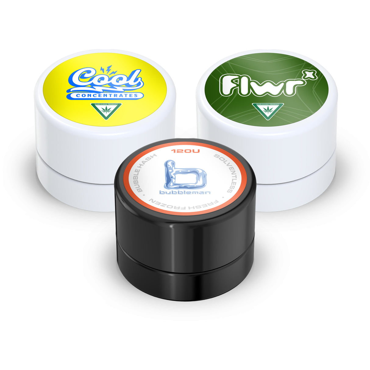 Custom Pre-Labeled 5ml Child-Resistant Glass Concentrate Jar