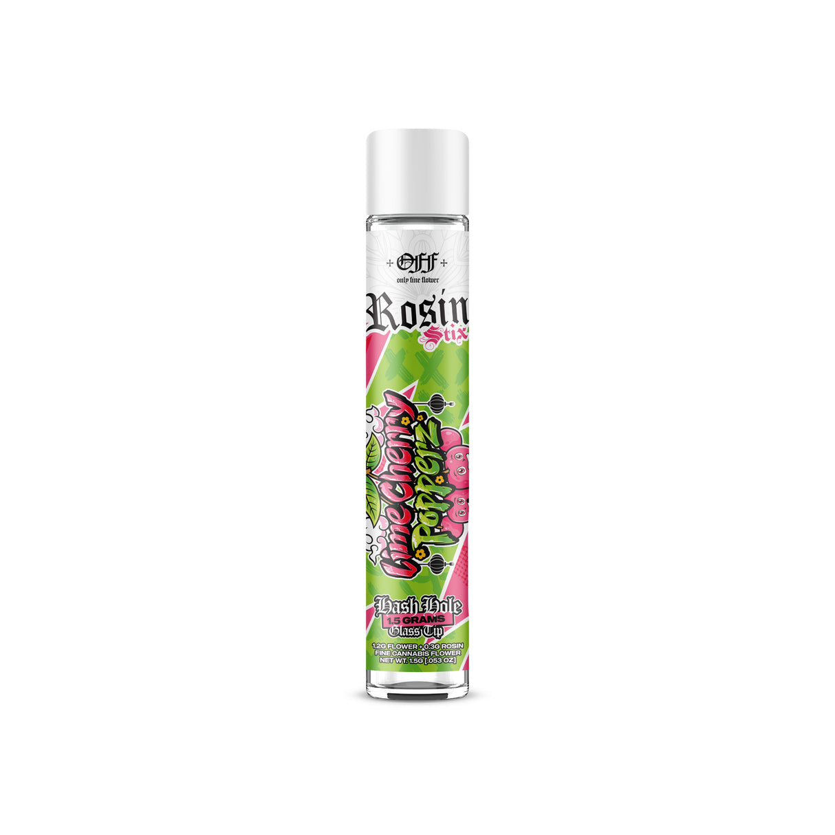 Custom Pre-Labeled 116mm Child-Resistant Glass Pre Roll Tube