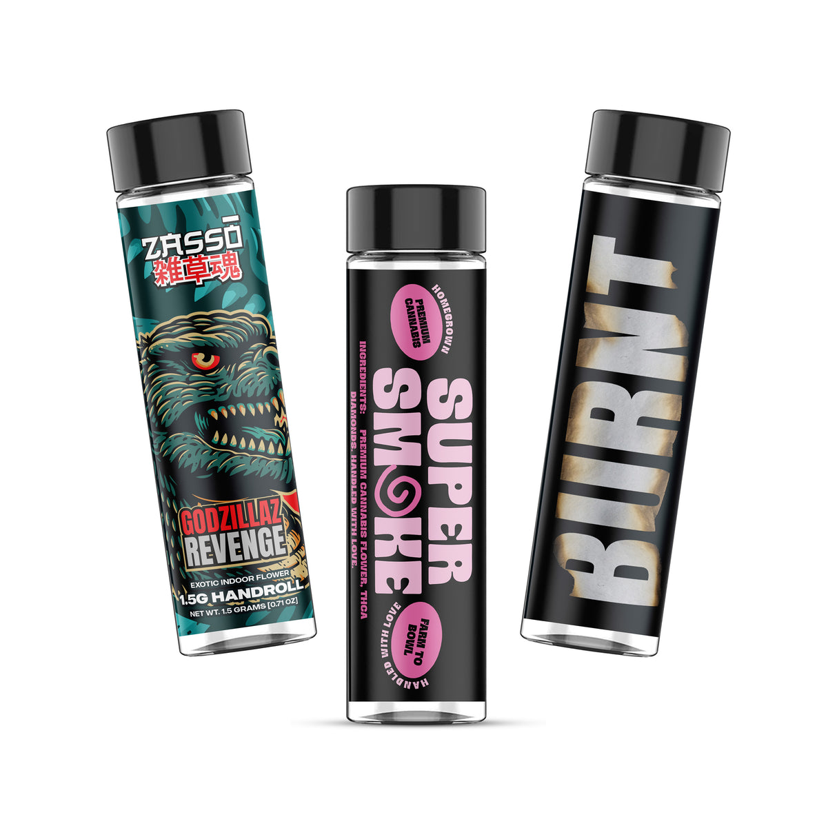 Custom Pre-Labeled 120mm Child-Resistant Plastic Pre Roll Tube - Wide Mouth