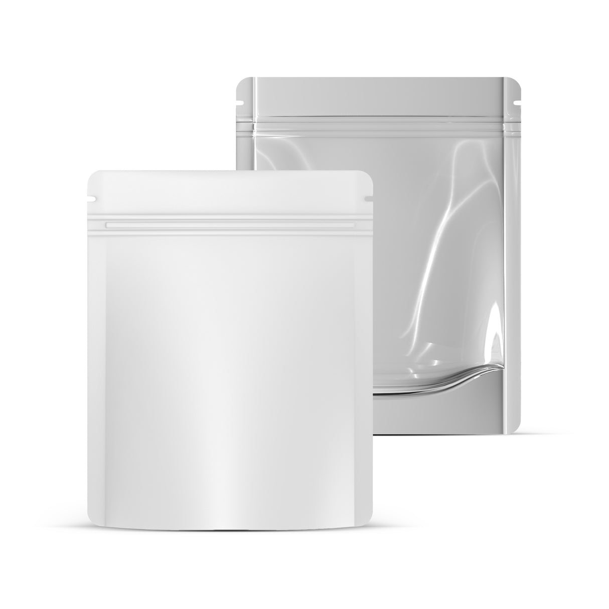 Eighth Child-Resistant Mylar Bag - Matte White / Clear