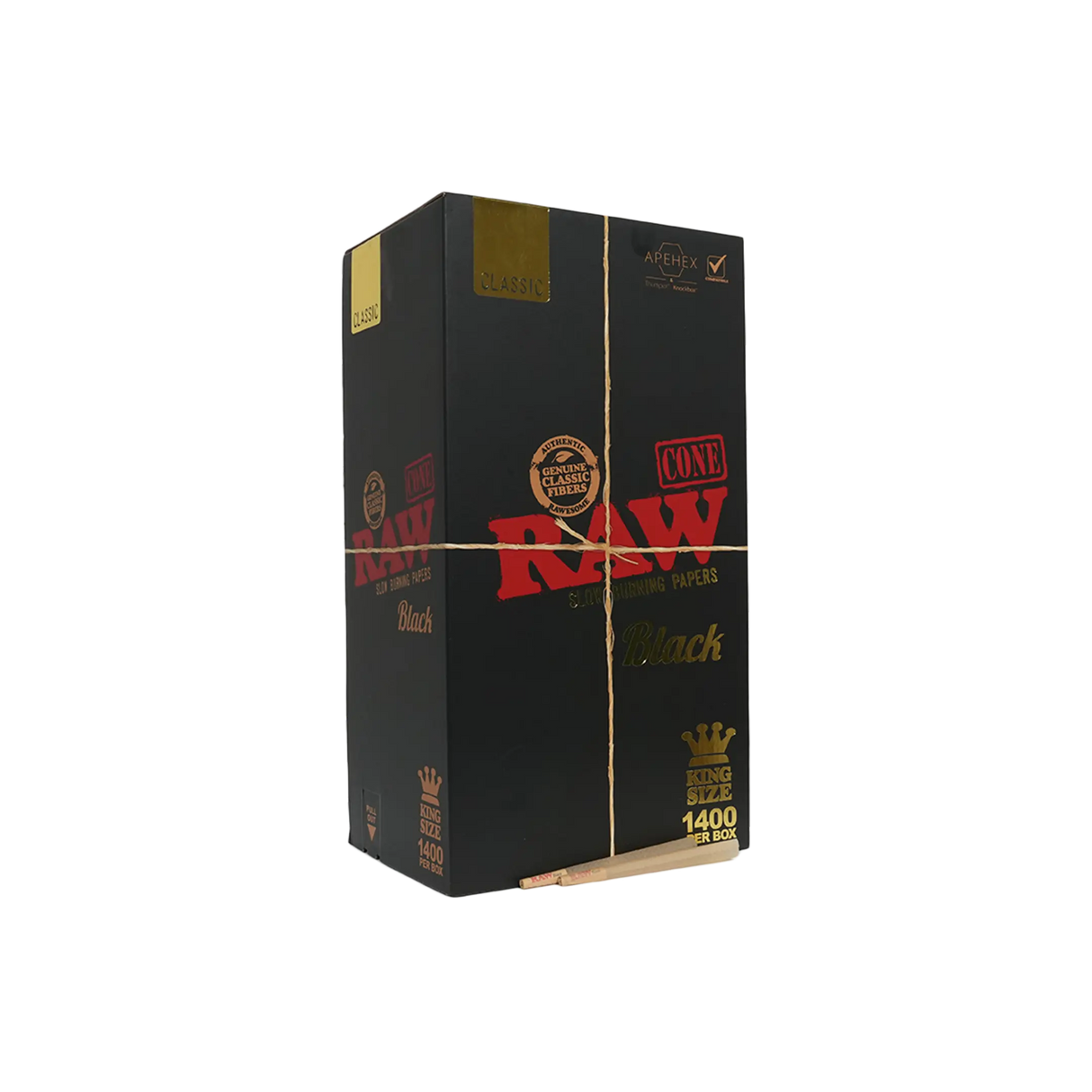 RAWĀ® Black Bulk King Size Pre-Roll Cones HiStandards