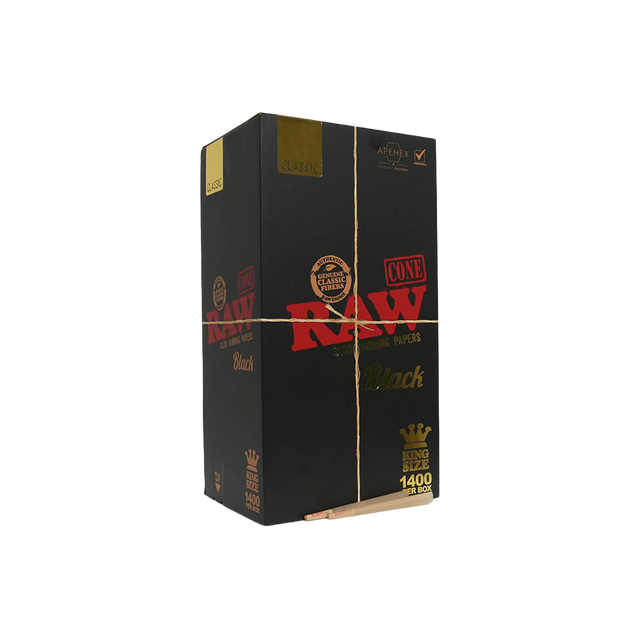 RAWĀ® Black Bulk King Size Pre-Roll Cones HiStandards