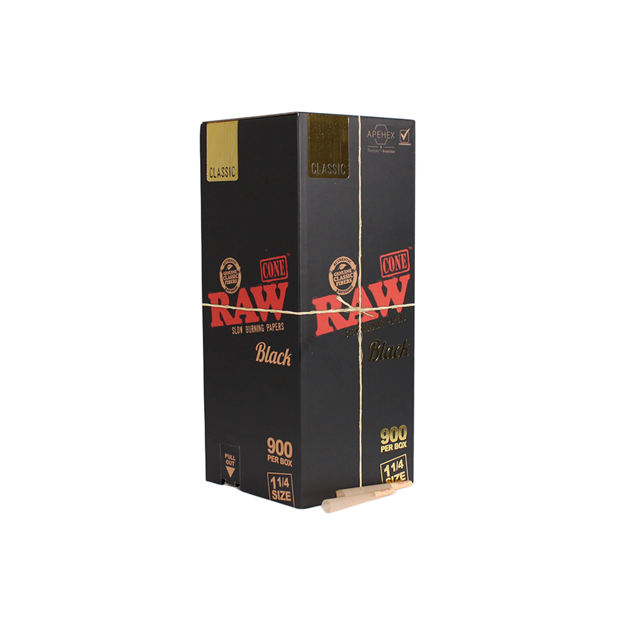 RAW® Black Bulk 1 1/4 Pre-Roll Cones HiStandards
