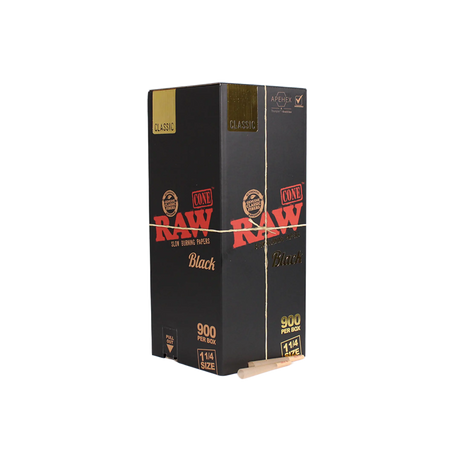 RAW® Black Bulk 1 1/4 Pre-Roll Cones HiStandards