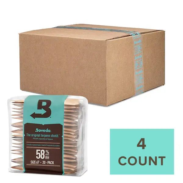 Boveda 58% RH Humidity Packs – 67g Unwrapped – 80ct Master Case HiStandards