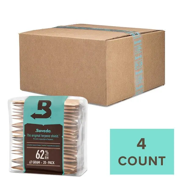 Boveda 62% RH Humidity Packs – 67g Unwrapped – 80ct Master Case HiStandards