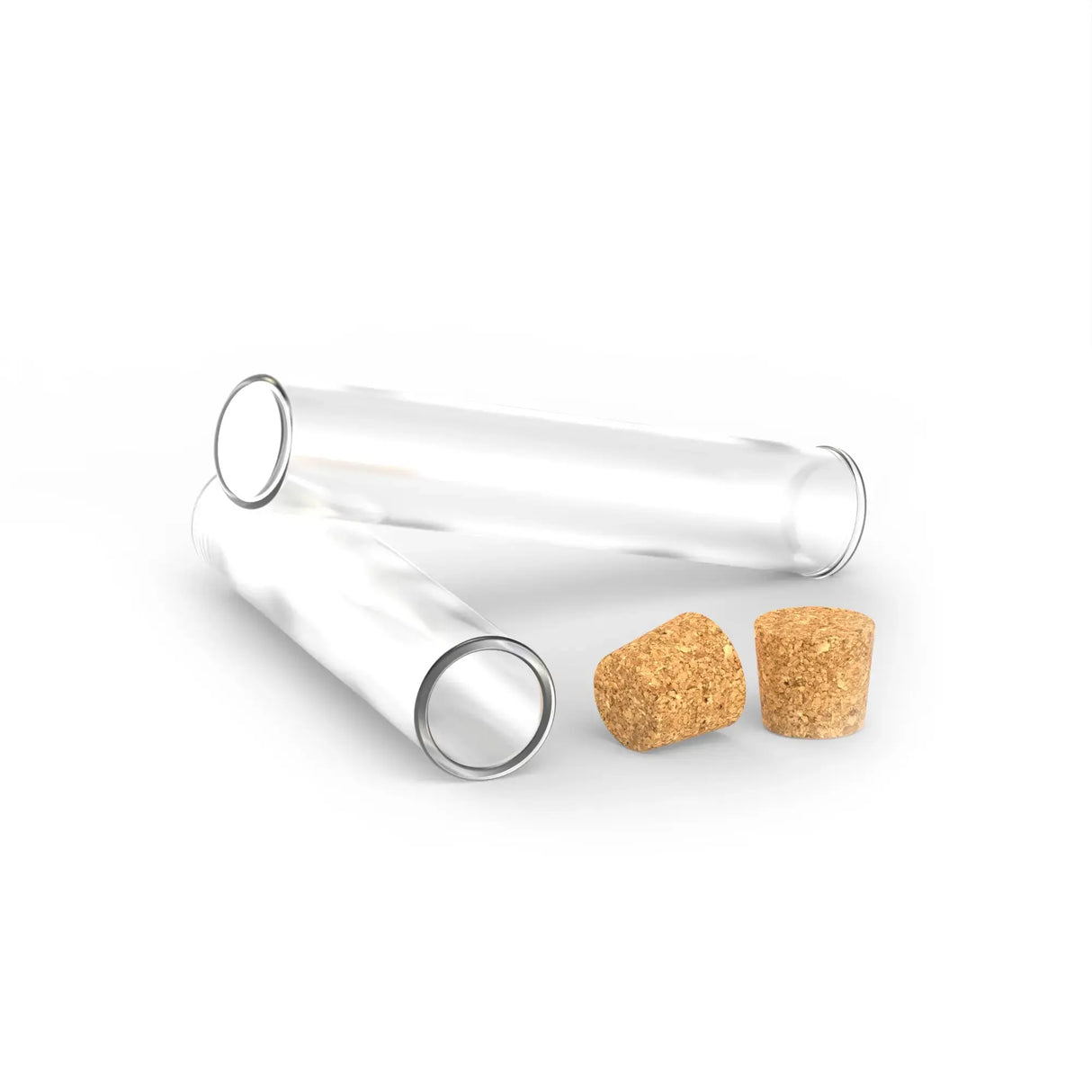 116mm Glass Pre-Roll Tube w/ Cork Lid Rougar