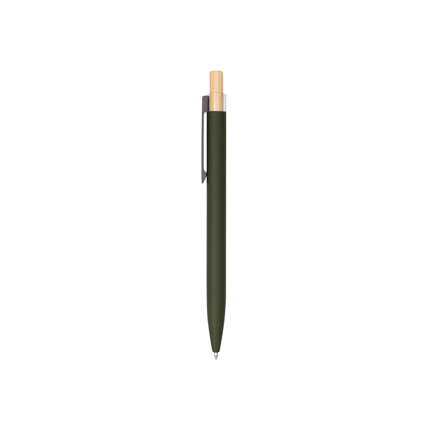 Custom Recycled Aluminum Pen With Bamboo Plunger - HiStandards Packaging
