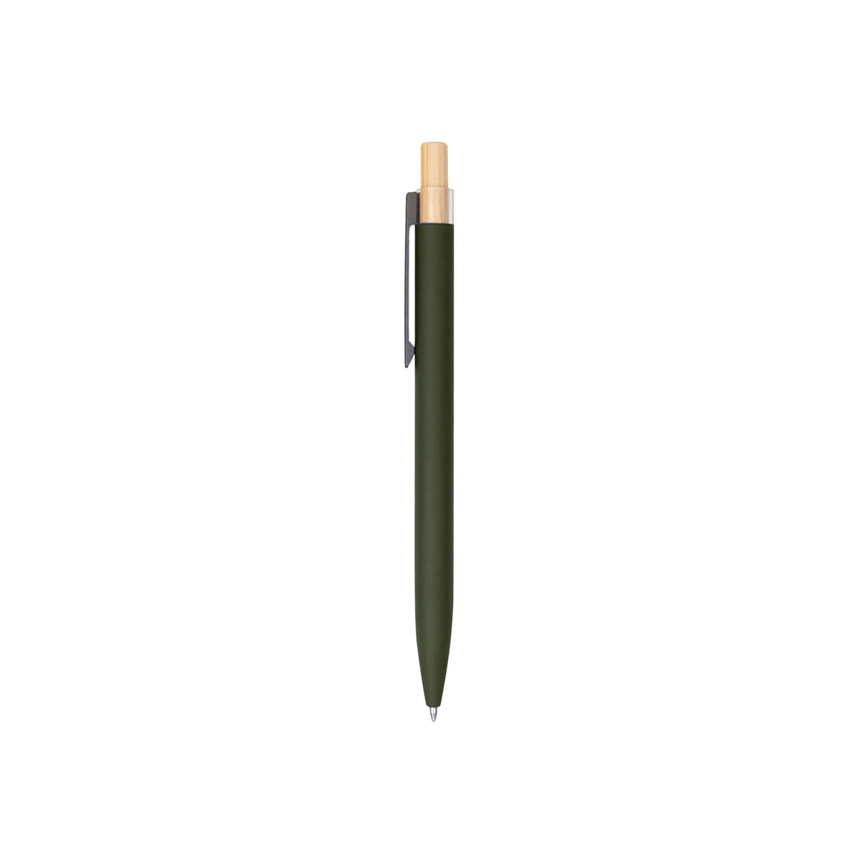 Custom Recycled Aluminum Pen With Bamboo Plunger - HiStandards Packaging