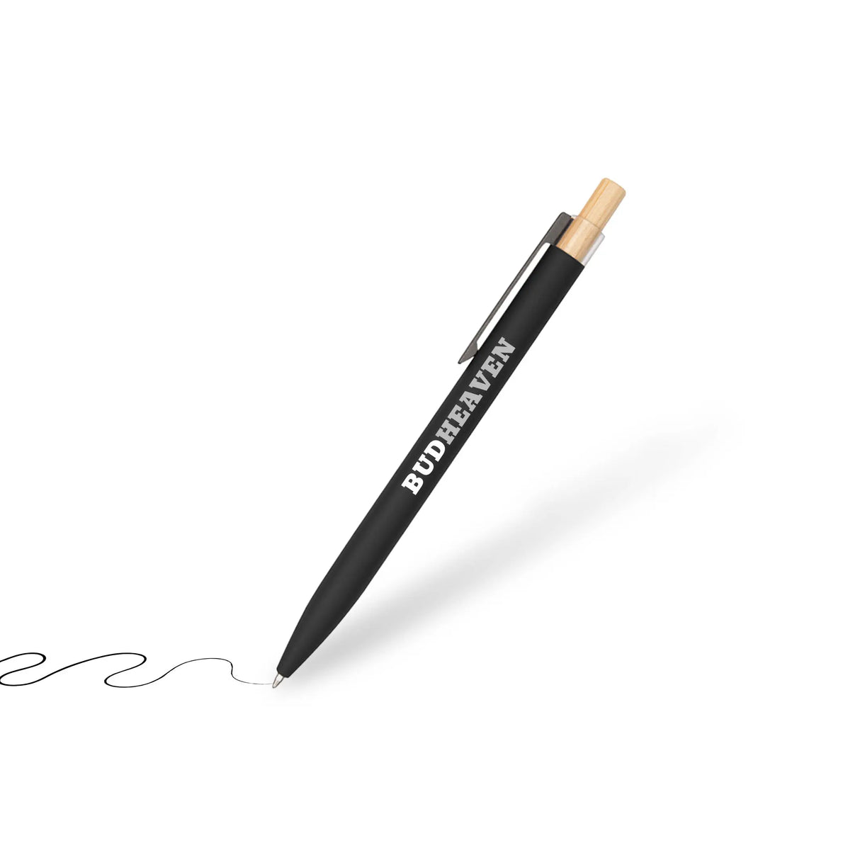 Custom Recycled Aluminum Pen With Bamboo Plunger - HiStandards Packaging