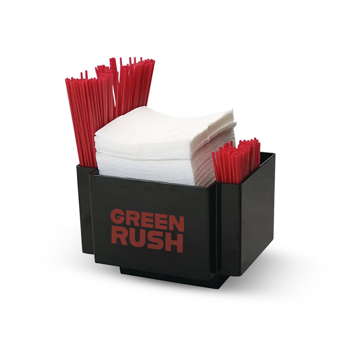 Custom Napkin Caddy Holder With 2 Side Straw Pockets
