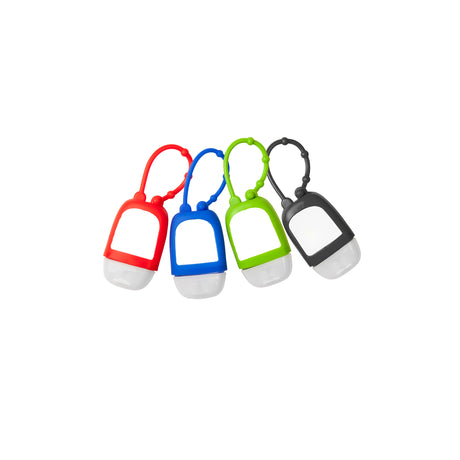 Custom 1oz Hand Sanitizer Gel in Silicon Case w/ Strap