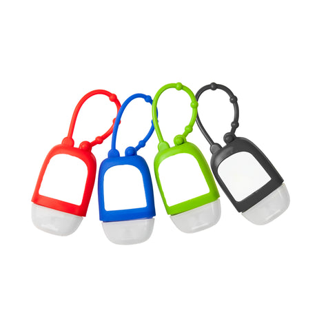 Custom 1oz Hand Sanitizer Gel in Silicon Case w/ Strap HiStandards
