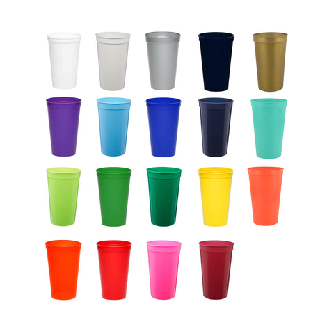 Custom 22 oz Plastic Stadium Cup