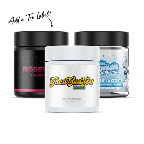 Custom Pre-labeled 3oz Child Resistant Glass Jar