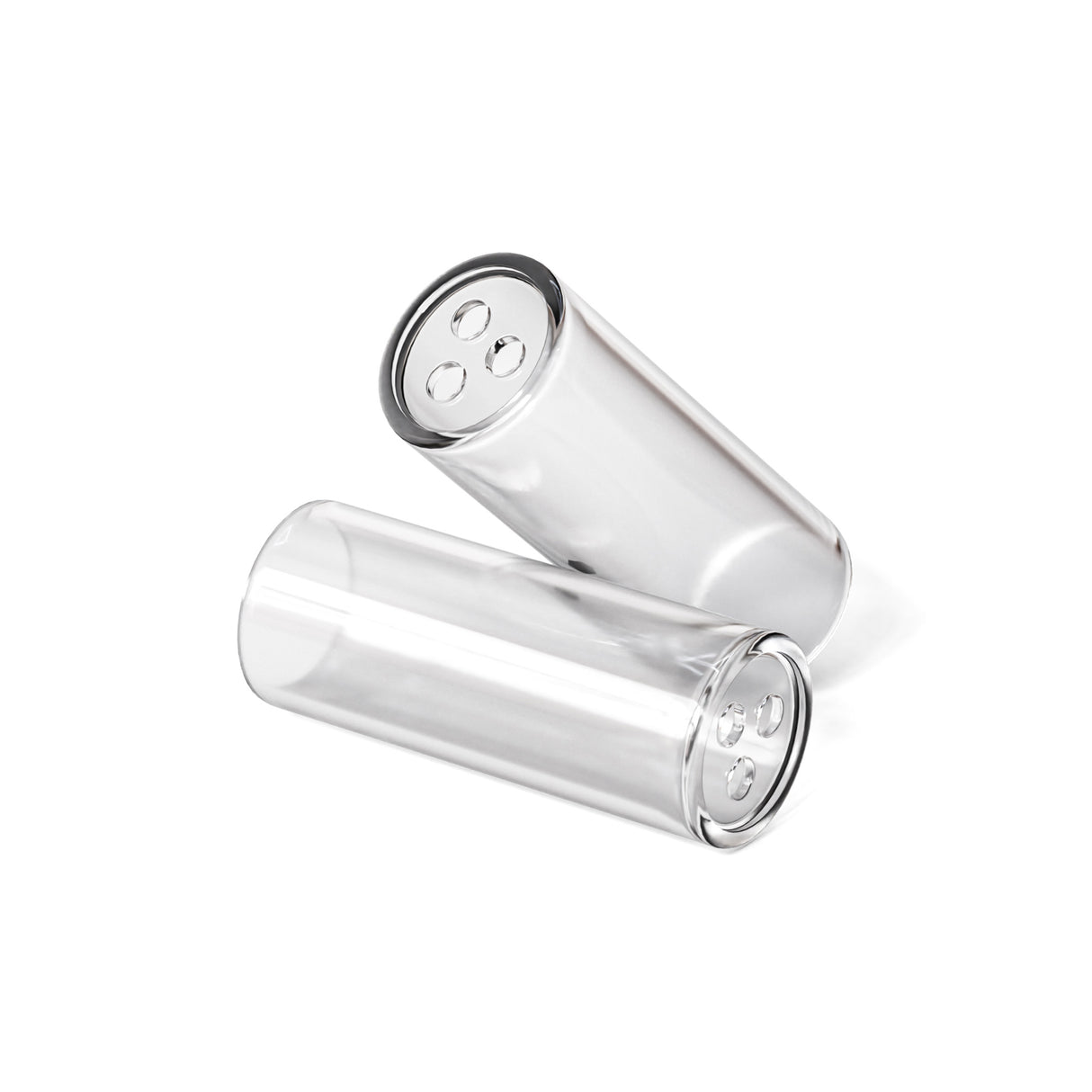 12mm Vented Round Glass Filter Tips - Clear 100ct