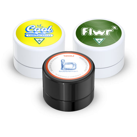 Custom Pre-Labeled 5ml Child-Resistant Glass Concentrate Jar