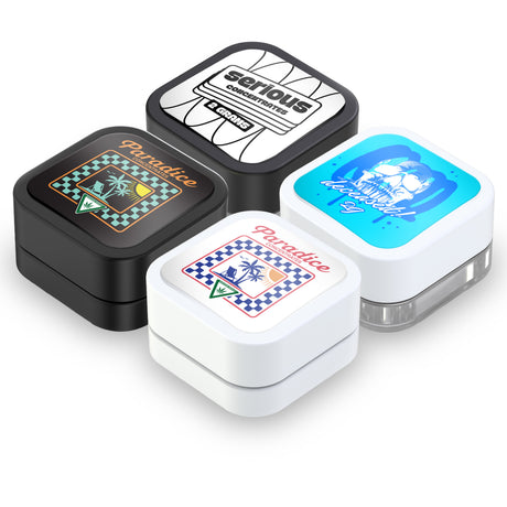 Custom Pre-Labeled 9ml Child Resistant Square Glass Concentrate Jar