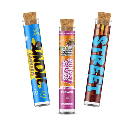 Custom Pre-Labeled 116mm Child-Resistant Glass Pre Roll Tube with Cork Lid