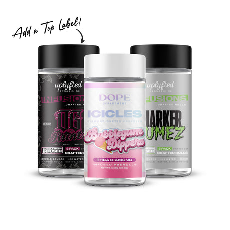 Custom Pre-Labeled 2oz Child-Resistant Pre Roll Jar