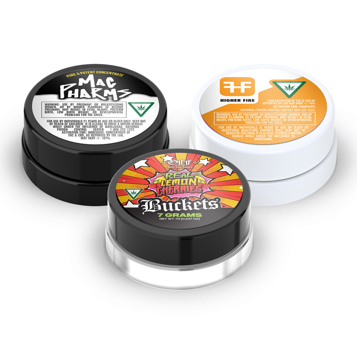 Custom Pre-Labeled 7ml Glass Concentrate Jar