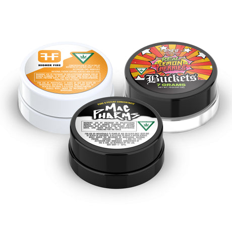 Custom Pre-Labeled 7ml Glass Concentrate Jar