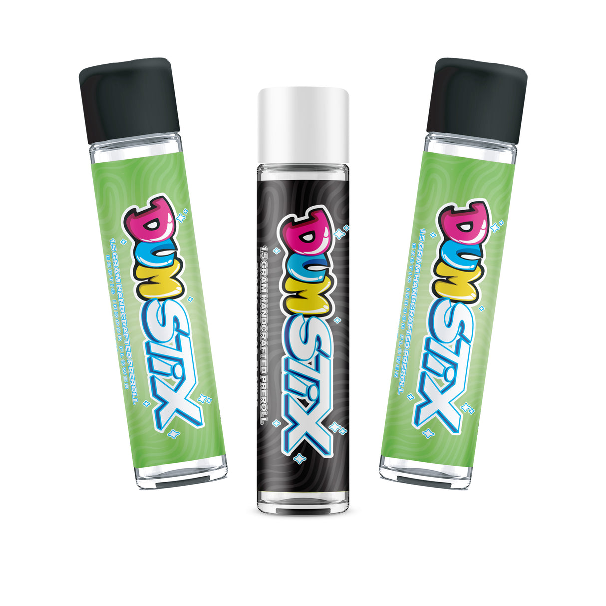 Custom Pre-Labeled 95mm Child-Resistant Glass Pre Roll Tube
