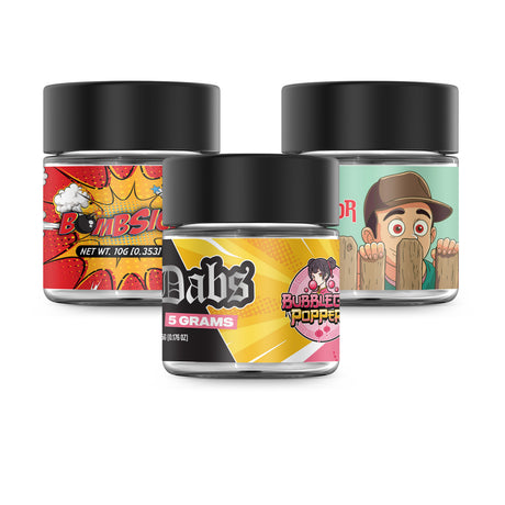 Custom Pre-labeled 1oz Child Resistant Glass Jar