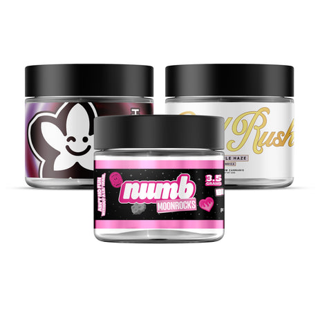 Custom Pre-labeled 2oz Child Resistant Glass Jar