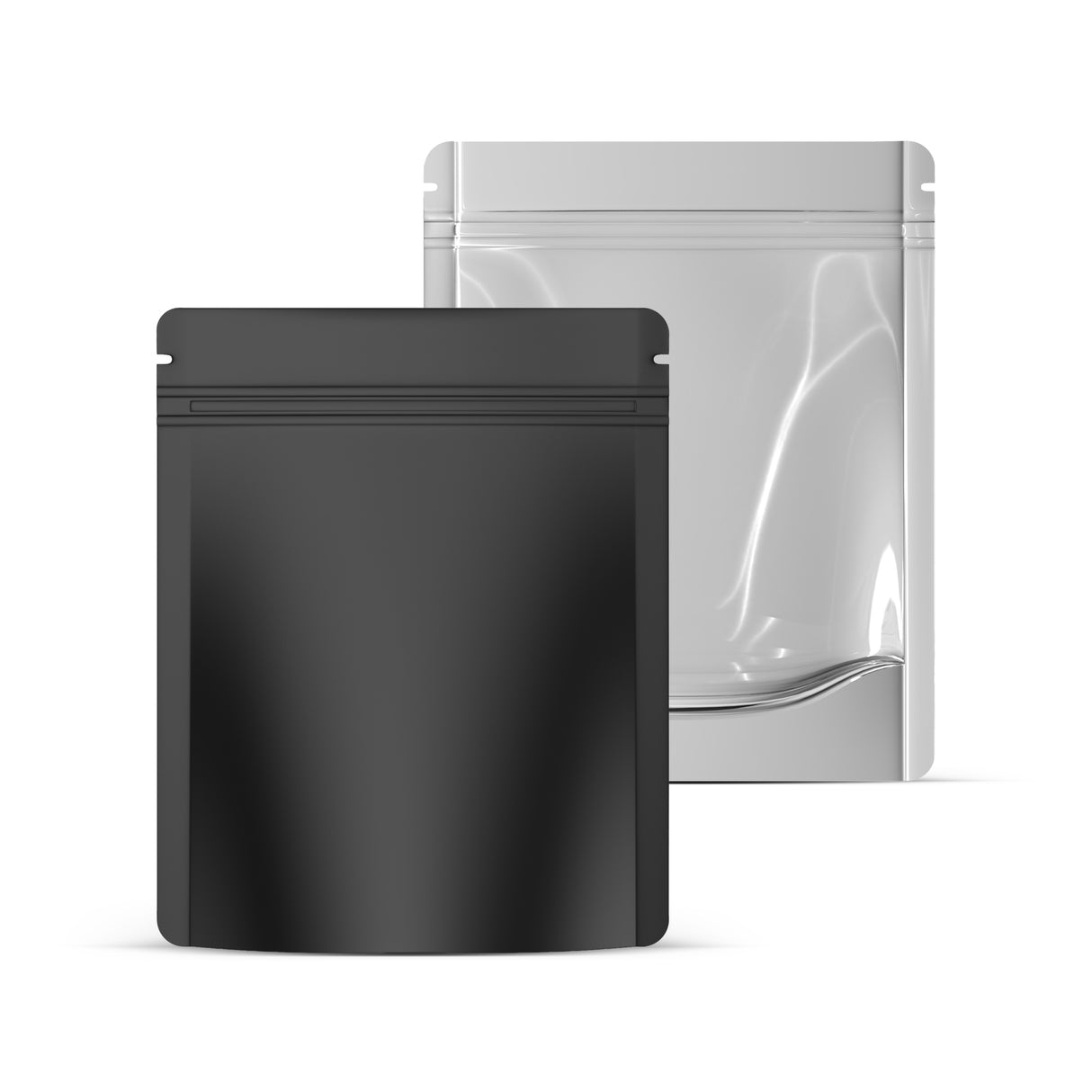 Eighth Child-Resistant Mylar Bag - Matte Black / Clear