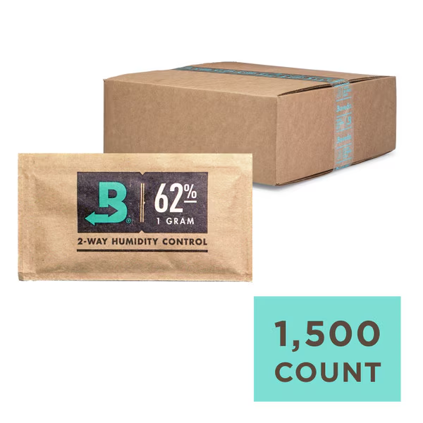 Boveda 62% RH Humidity Packs – 1g Slim Unwrapped – 1500ct