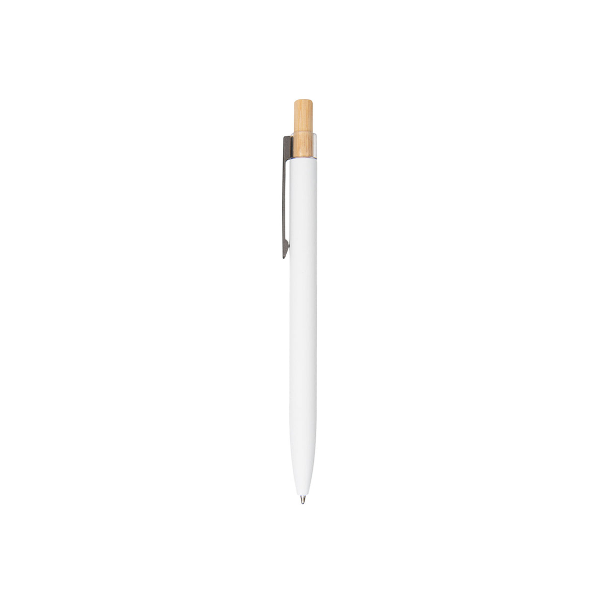 Custom Recycled Aluminum Pen With Bamboo Plunger