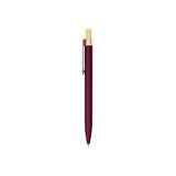 Custom Recycled Aluminum Pen With Bamboo Plunger