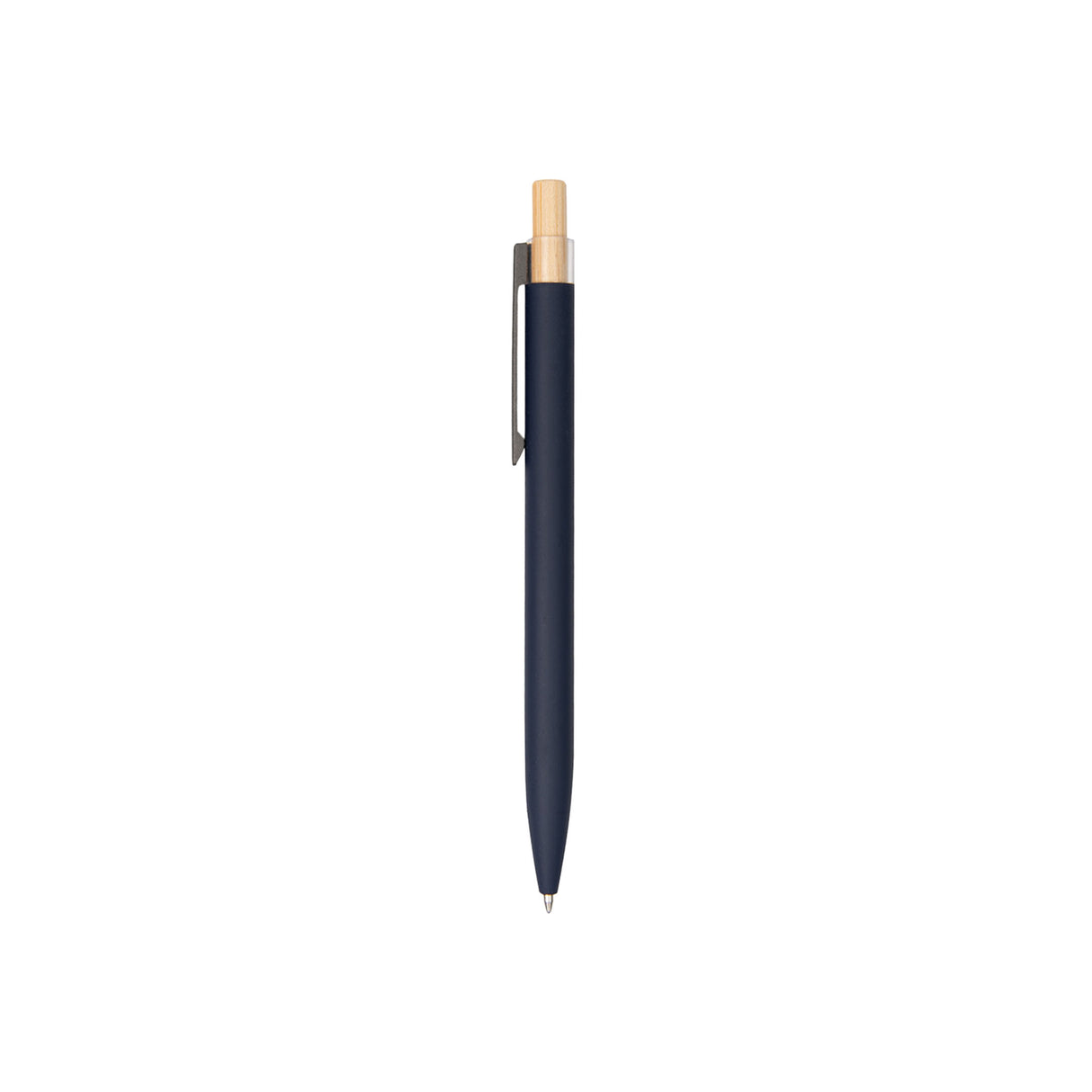 Custom Recycled Aluminum Pen With Bamboo Plunger