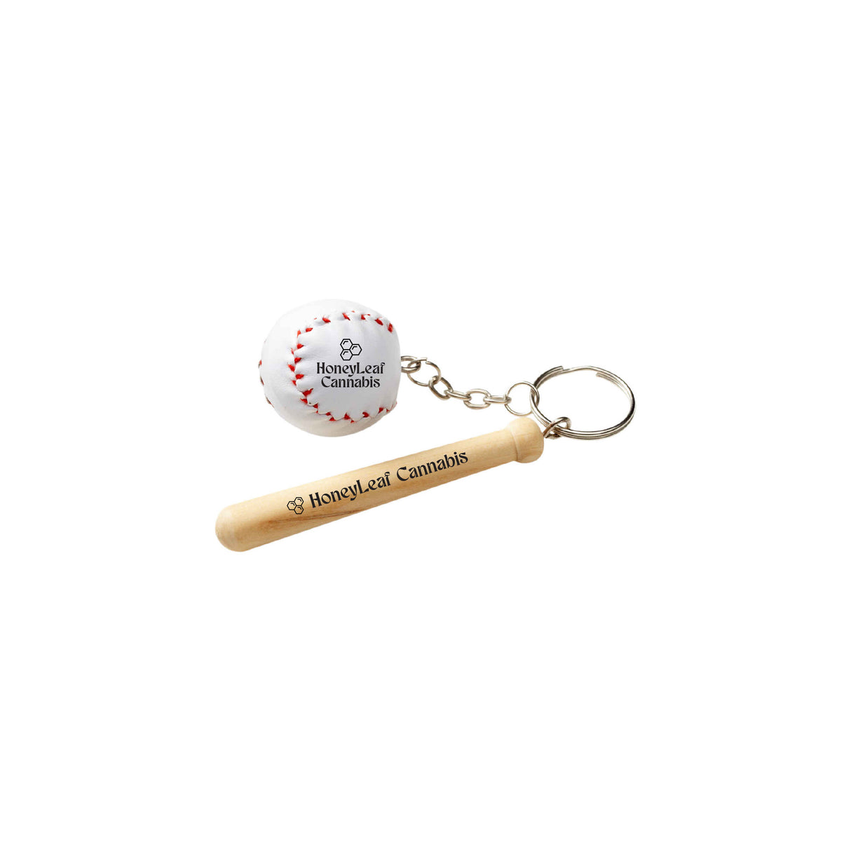 Custom Baseball Bat and Ball Keychain