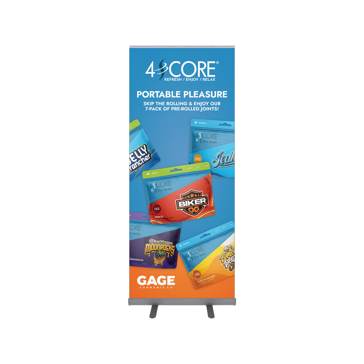 Custom 33.5" x 80" Retractable Banner