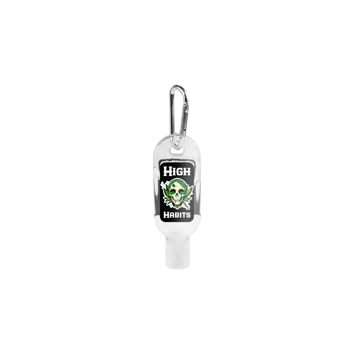 Custom Hand Sanitizer Antibacterial Gel in Flip-Top Bottle with Carabiner