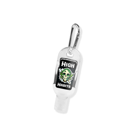 Custom Hand Sanitizer Antibacterial Gel in Flip-Top Bottle with Carabiner HiStandards
