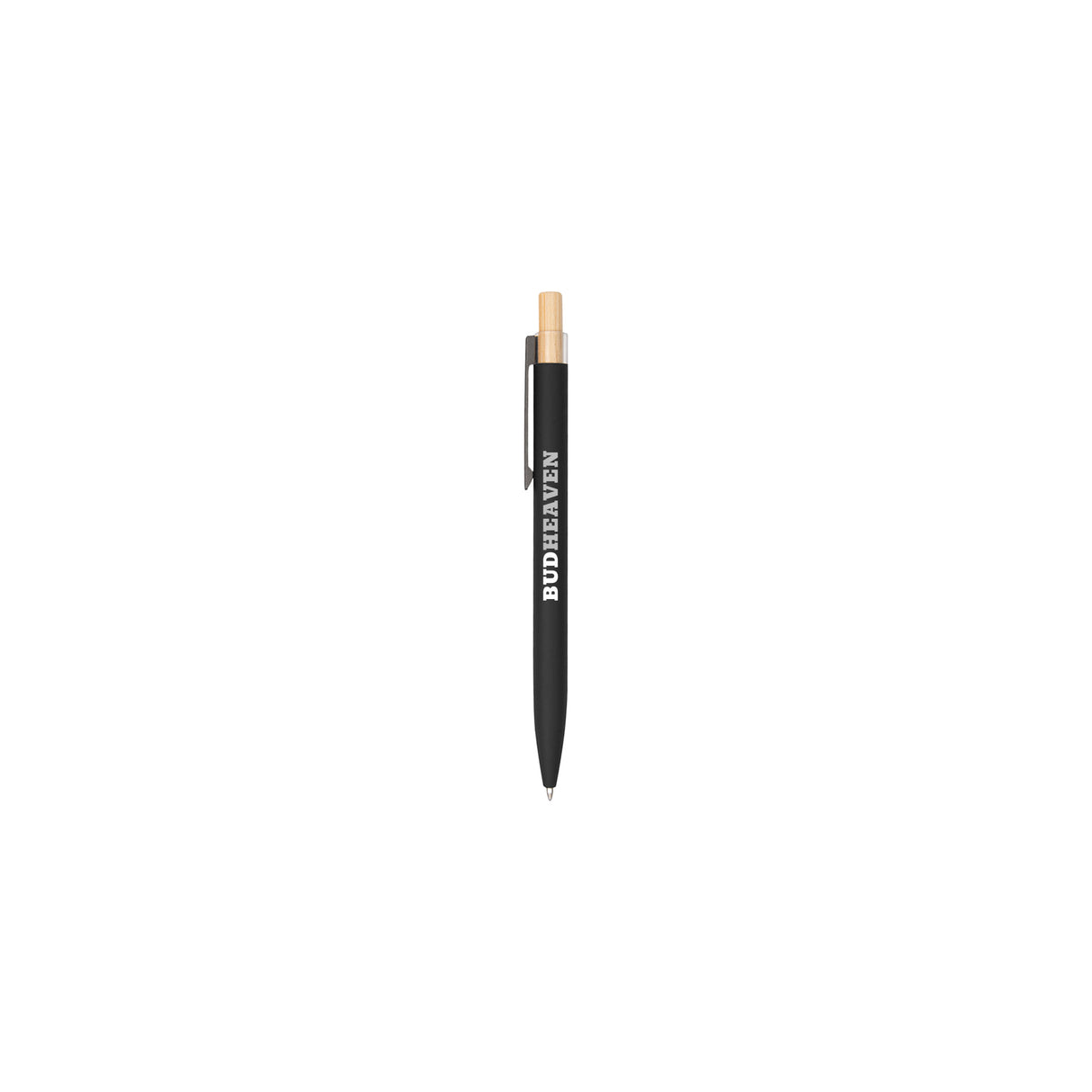 Custom Recycled Aluminum Pen With Bamboo Plunger