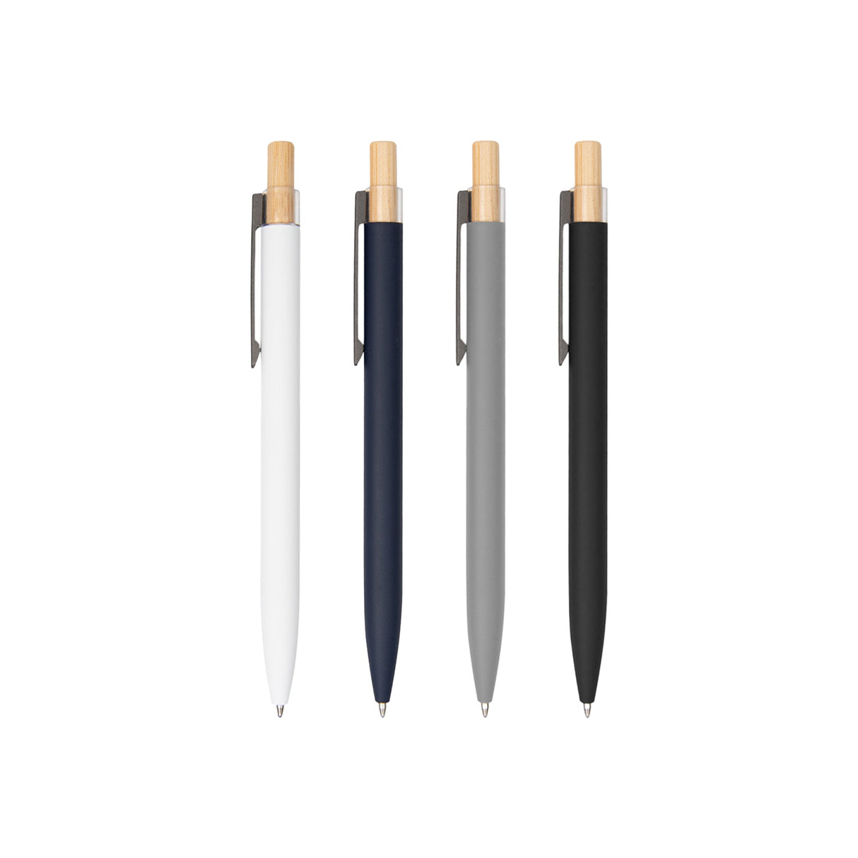 Custom Recycled Aluminum Pen With Bamboo Plunger HiStandards