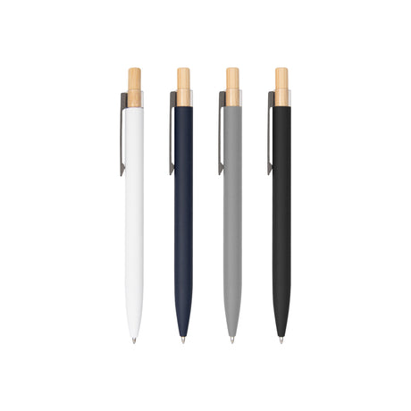 Custom Recycled Aluminum Pen With Bamboo Plunger HiStandards